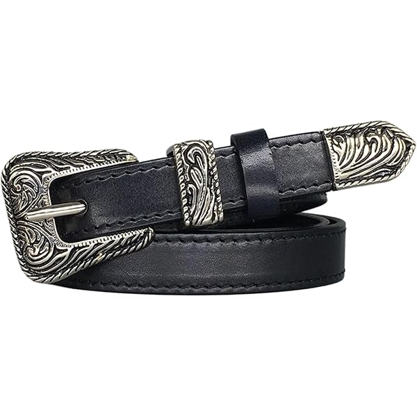 Andongnywell Women Vintage Boho Belt Double Buckle Retro  display picture 1