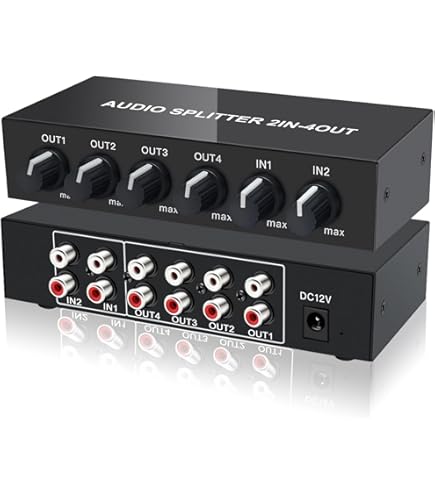Splitter Audio/Video 1 Vers 48 – Duplicateur RCA Stéréo + Composite (KALEA-INFORMATIQUE)