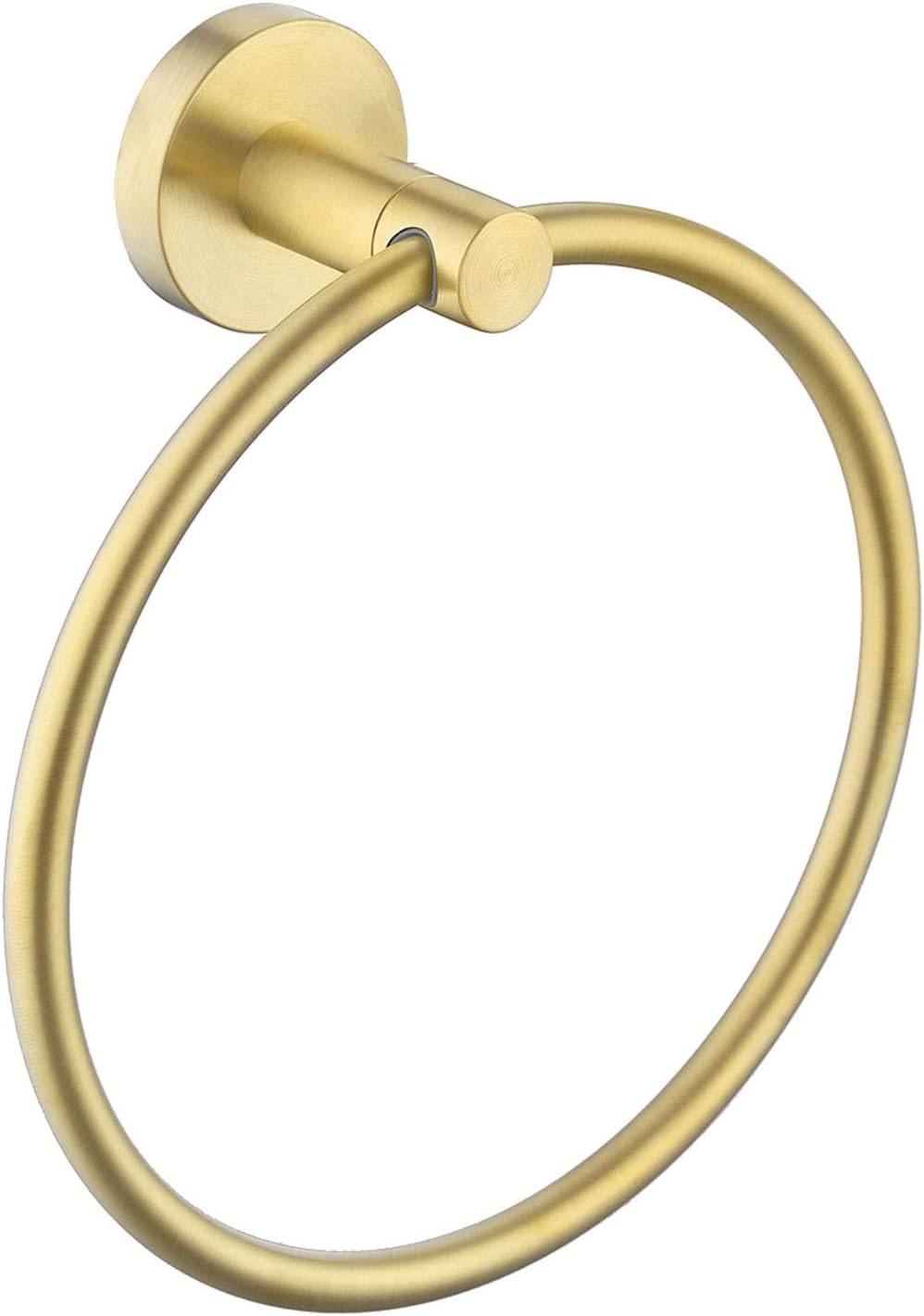 KES Brushed Gold Towel Ring Bathroom Hand Towel Holder Round No Drill Wall Mount SUS 304 Stainless Steel Brushed Brass Finish, A2180DG-BZ - - 