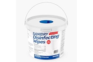 Rosmar, SANIDRY, Multi-Surface Cleaning Wipes, Unscented, Non Abrasive, 300 Count, White