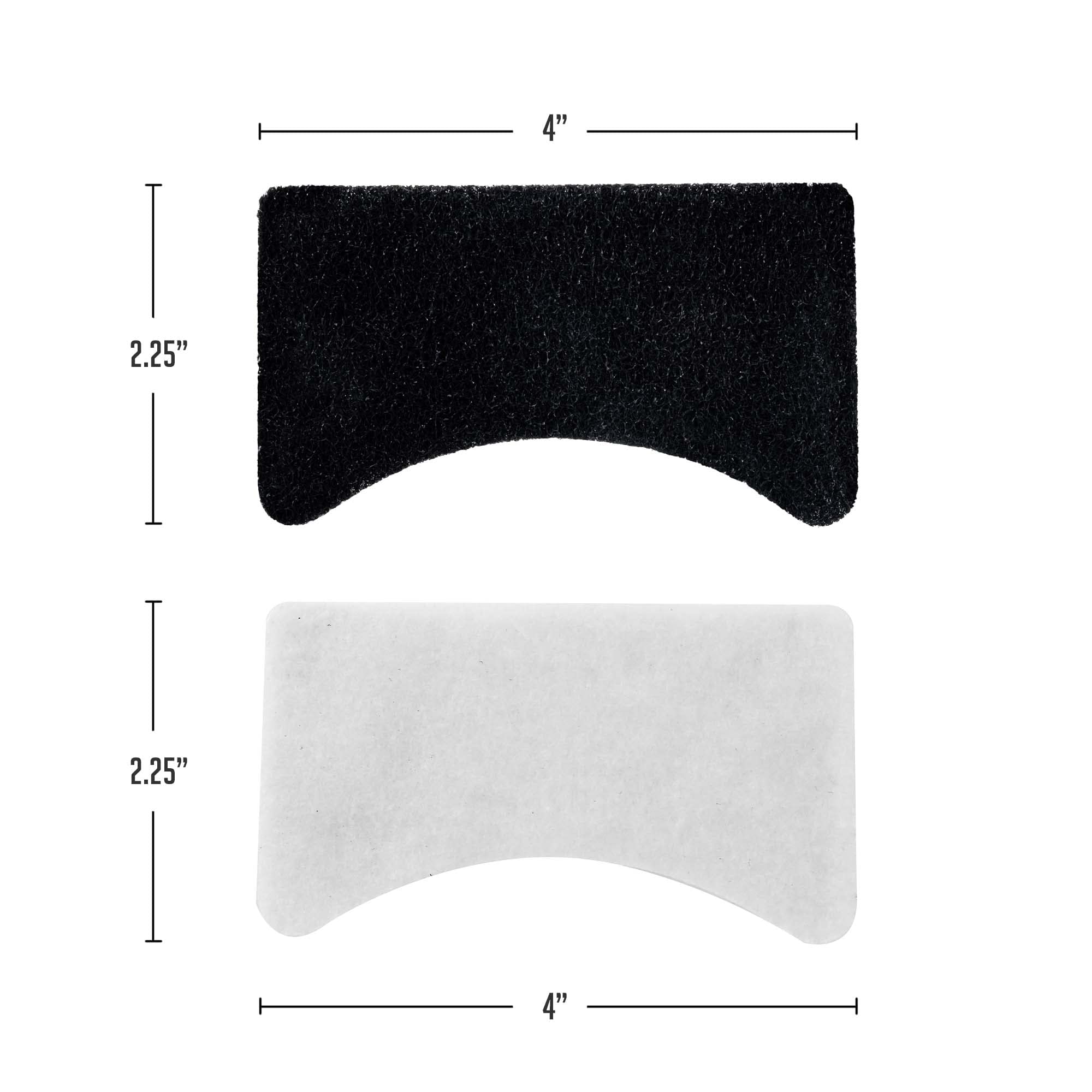 OVENTE Charcoal and Oil Vapor Replacement Filter Set Compatible with 1.5L Electric Deep Fryer FDM1501BR, 3-Pack Odor-Reducing Filters for Cleaner, Safer Home Frying, Black & White ACPFDM1503