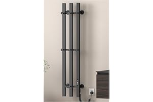YJSG Heated Towel Racks for Bathroom, Electric Towel Warmer Rack Wall Mounted, Heated Towel Drying Rack Vertical Design with 