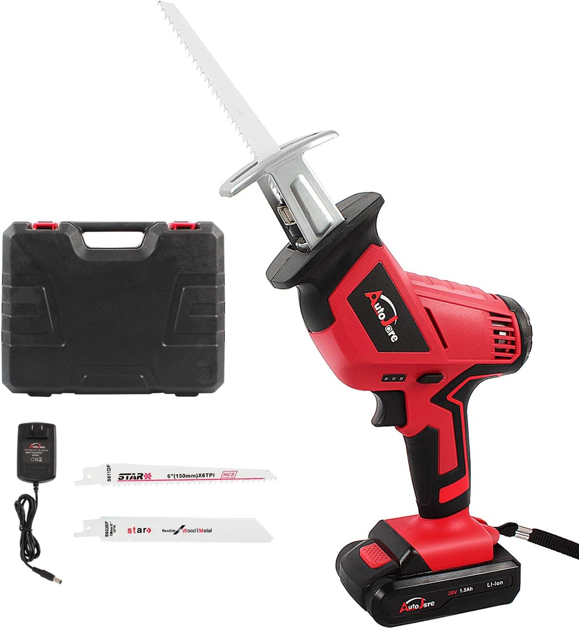 AUTOJARE 20Volt Max Reciprocating Saw, Cordless Reciprocating Saw