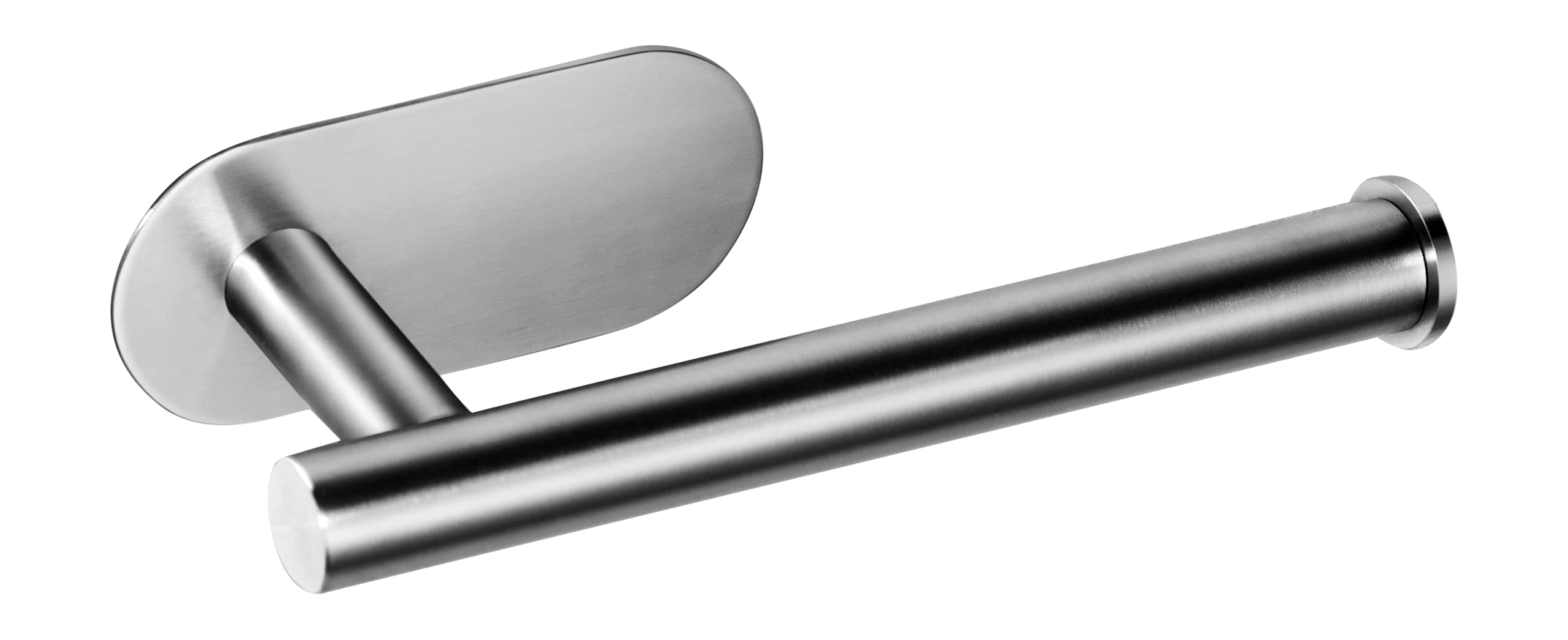 Ambrosya - Toilet Paper Holder without Drilling - Roll Holder Wall For Gluing (Stainless Steel (Brushed))