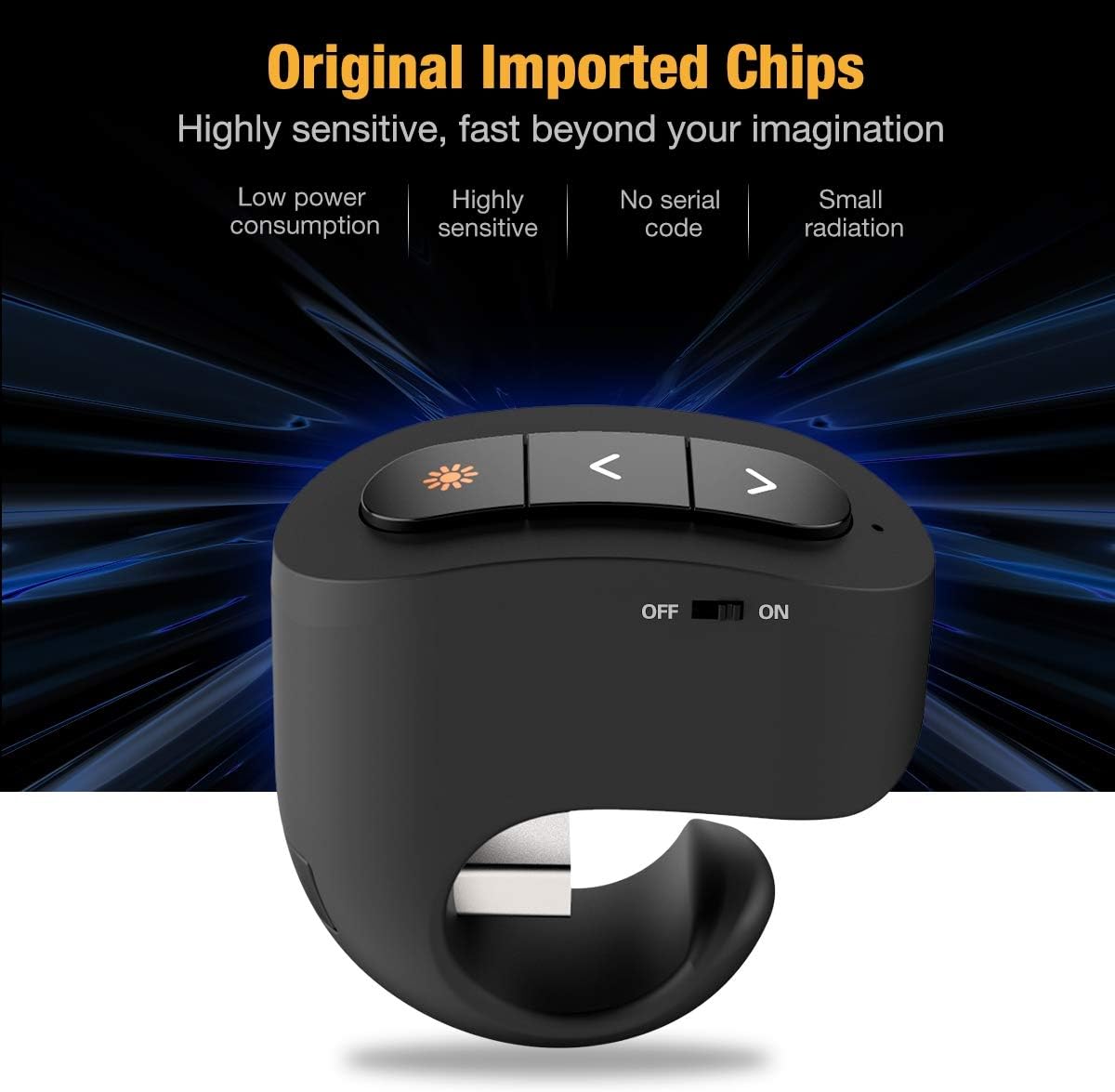 Presentation Clicker, Powerpoint Clicker for Powerpoint Presentations, BEBONCOOL Wireless Presenter for Presentations, Rechargeable Finger Ring Presentation Remote with RF 2.4GHz USB : Office Products
