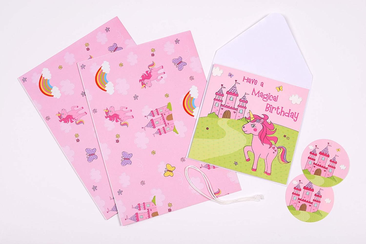 Girls Unicorn Gift Wrap Set