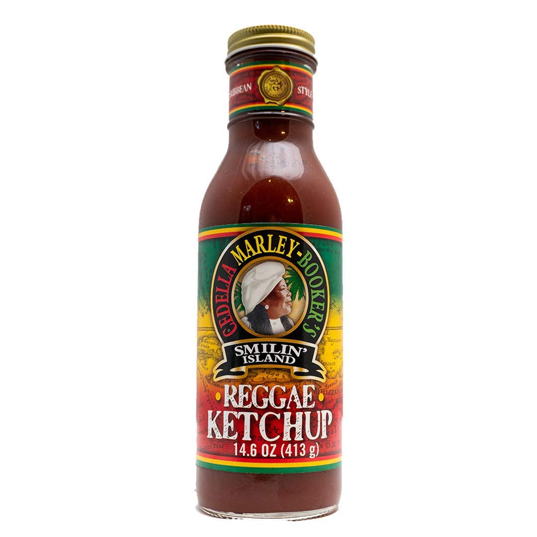 Reggae Ketchup by Smilin Island Foods, Sweet & Spicy Tomato Ketchup 1 Bottle 12.07oz.