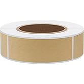 Hybsk 1x3 Inch Color-Code Labels Kraft Sticker Rectangle 500 Labels Per Roll (Kraft)
