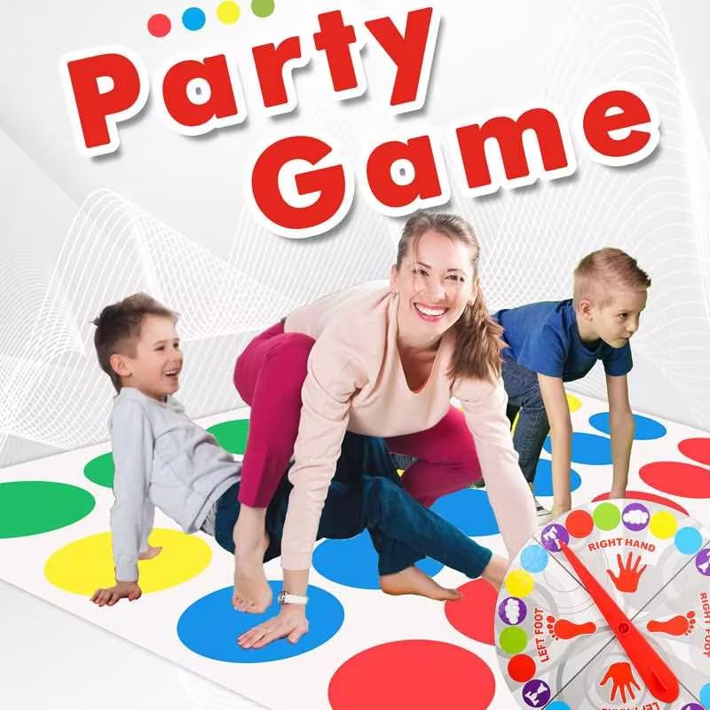 Twister Game for Kids Adults, Balance Floor Games with Spinner, Classic Floor Play Mat, Team Games, Puzzle Games for family, Party, Indoor Outdoor Fun Games