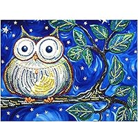 EAPTS Owl On Branch 5D Special Shaped Diamond Painting Embroidery Needlework Rhinestone Crystal Cross Craft Stitch Kit DIY