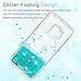 LeYi for Galaxy S9 Glitter Case (Not Fit S9 Plus) for Girls Women, Sparkle Shiny Bling Liquid Clear TPU Protective Phone Case Cover for Galaxy S9 Turquoise