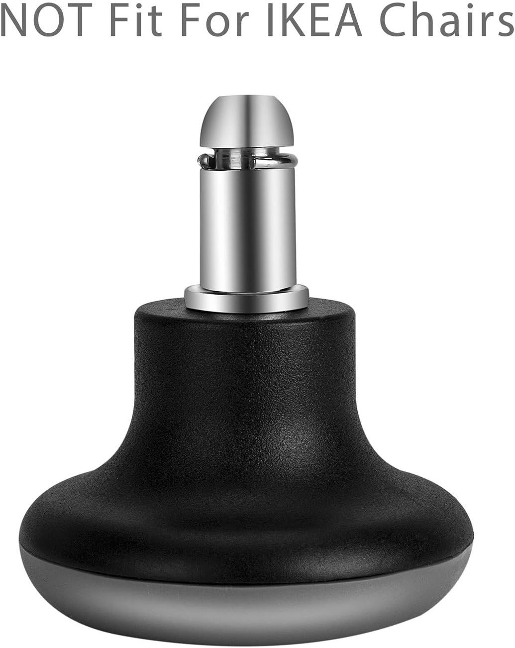 Bell Glides Replacement Office Chair Swivel Caster Wheels to Fixed Stationary Castors, Short Profile Black 5pcs: Automotive