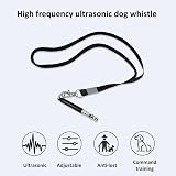 Siliget Dog Training Whistle Adjustable Ultrasonic Recall Bark Stop Black view 4