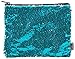 Magic Sequin! Reversible Sequin Turquoise to Silver Fashion Backpack & Matching Zip Pouch