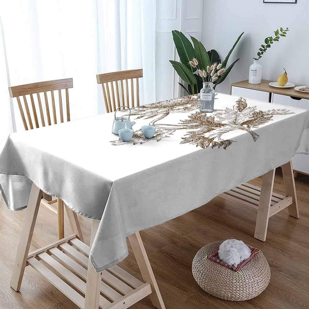 Long Tablecloth,Dahlia,Old Style Freehand Drawing of a Single Colossal Dahlia Blossom Petals and Leaves,Multicolor Home & Kitchen Kitchen Table Decoration