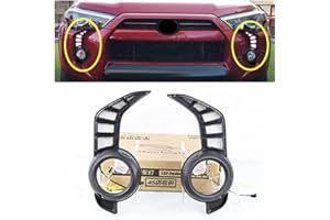 ECAHAYAKU 2 Pieces For Toyota 4Runner 2014-2023 Car DRL Led Daytime Running Lights With Turn Signal Running Yellow Nighttime Blue Lamp 12V Daylights Fog Lamp