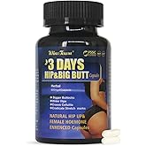 Wins Town 3 Days Hip & Big Butt Capsules, Natural Hip Up & Female Hoemone Enhenced Herbal Supplements, 60 Count
