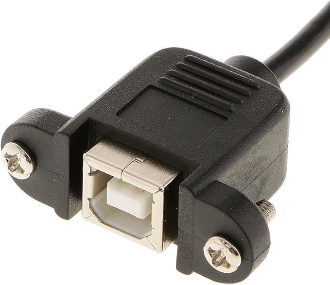 Amazon ミニUSB 5 Pin オス to USB 2.0 Bメス ジャック プリンタパネル 取り付けケーブル 2ピース