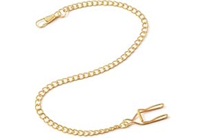 Bruislard Pocket Watch Chain, Gold Watch-Chain Vintage Alloy Chain Accessory for Pocket Watch