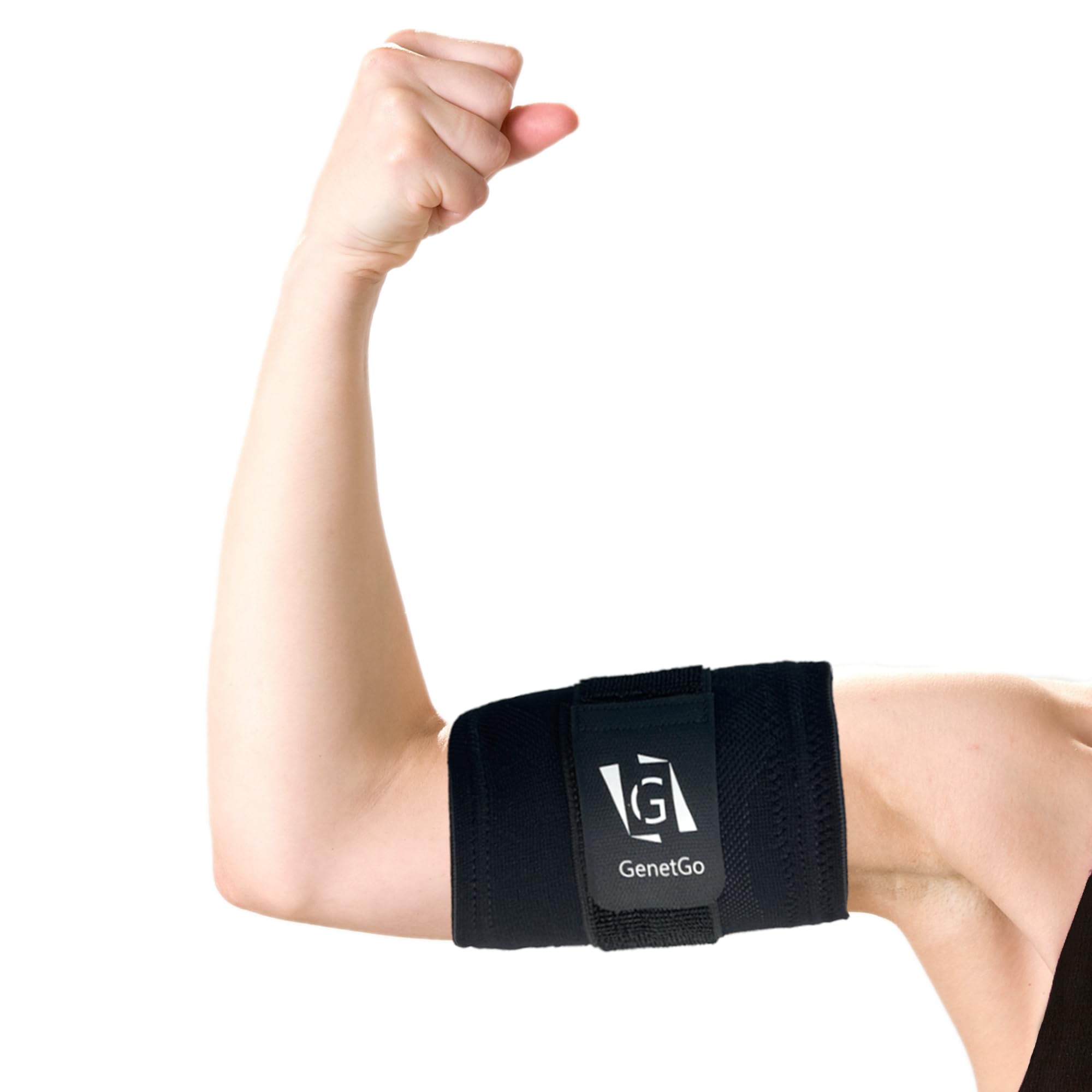 Photo 1 of Bicep Tendonitis Brace Compression Sleeve Support,Upper Arm Brace Bicep Bands for Pain Relief,Muscle Strains and Inflammation,Bicep Compression Sleeve for Men and Women-Small