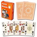 Modiano Cristallo 100% Plastic 4-Pip Jumbo Index Playing Cards (Orange)