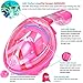 Octobermoon Original 180°Full view Panoramic Snorkel Mask-Full Face snorkeling Design.with anti-fog anti-leak Technology,See More water world Larger Viewing Area (XS Pink)