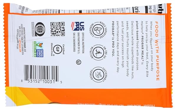 PROBAR – MEAL BAR, PEANUT BUTTER, NON-GMO, GLUTEN-FREE, HEALTHY, PLANT-BASED, WHOLE-FOOD INGREDIENTS, NATURAL ENERGY (12 COUNT)