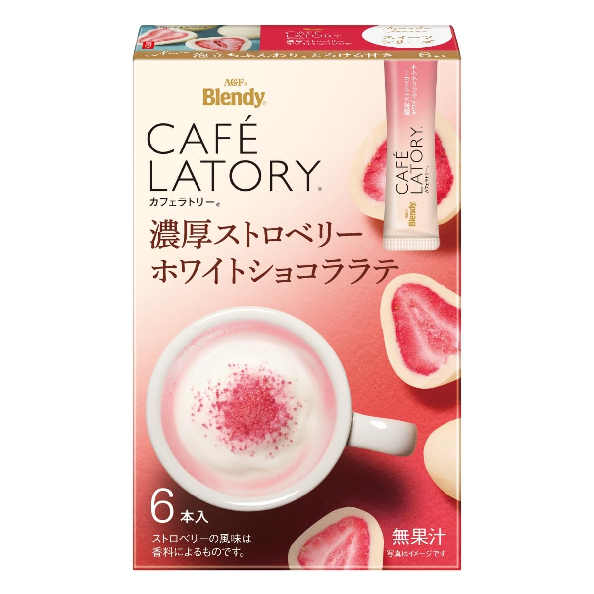 AGF ブレンディ カフェラトリー スティック 濃厚ストロベリーホワイトショコララテ 6本×6箱 【 ココア スティック 】 【 スイーツ ラテ 】 【 粉末 】商品画像