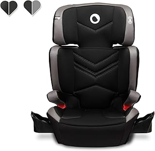 Lionelo Hugo Kindersitz mit ISOFIX, Autositz Gruppe 2-3 (15-36 kg), Sitzerhöhung, ECE R44/04 (Grau)