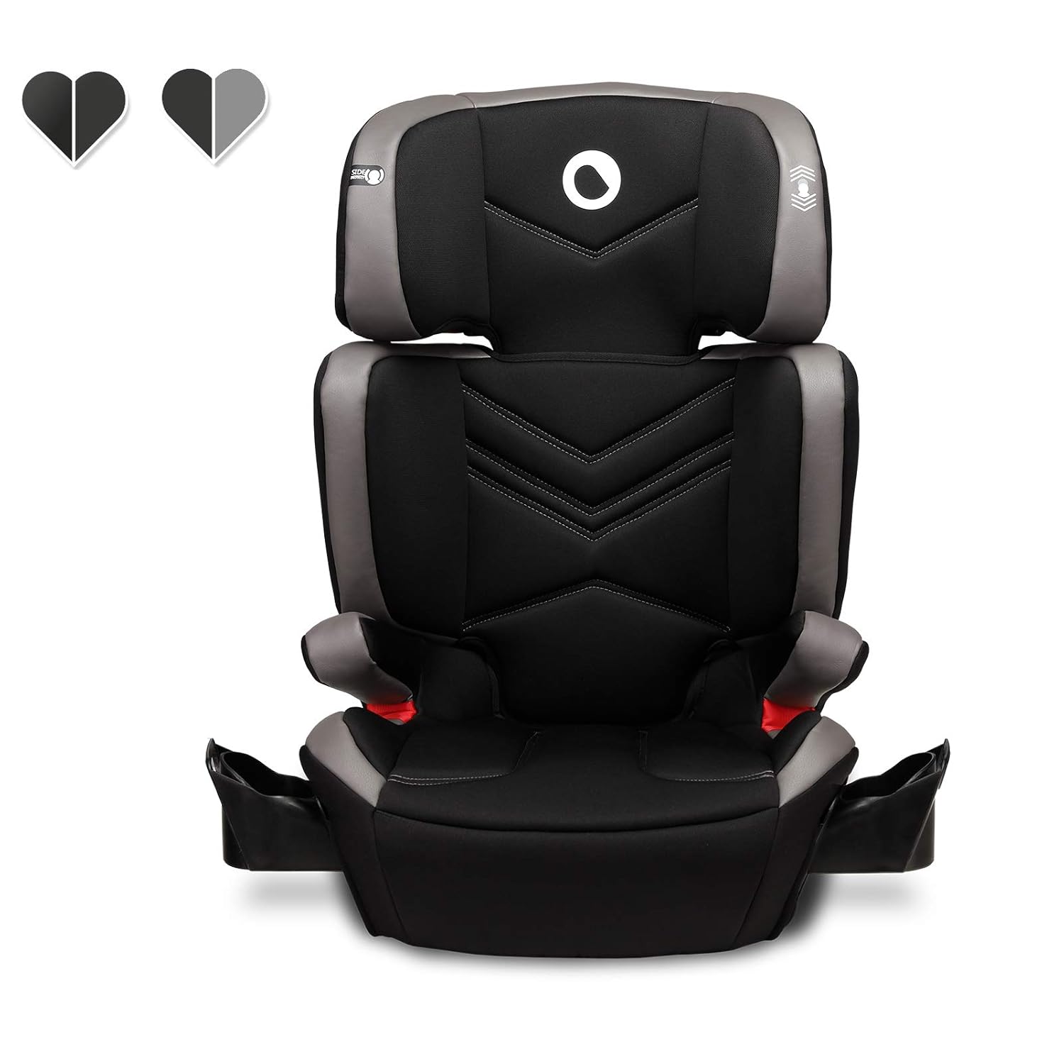 Lionelo Hugo Kindersitz mit ISOFIX, Autositz Gruppe 2-3 (15-36 kg), Sitzerhöhung, ECE R44/04 (Grau)