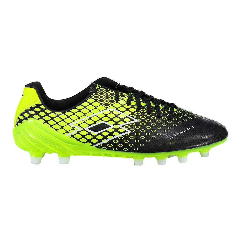 Lotto Men's Spider 200 XIV FG Soccer Cleats, Black, 8.5 M