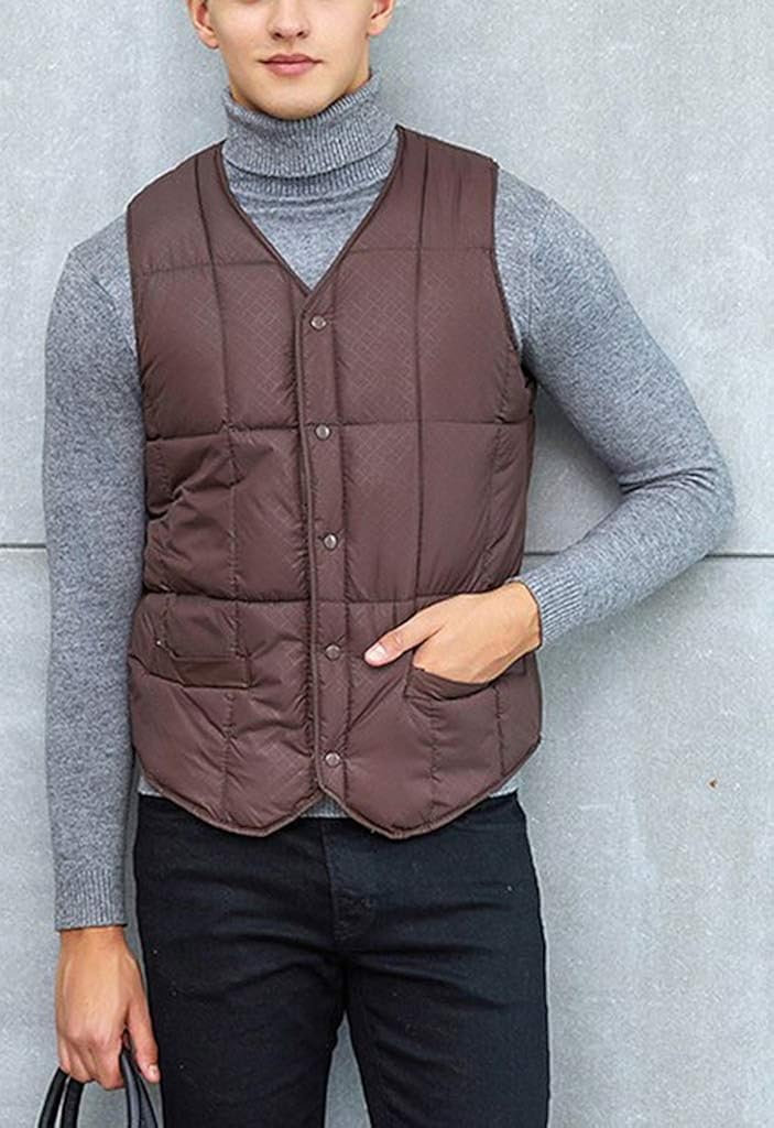 men's v neck jacket