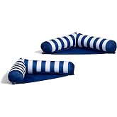 Big Joe Noodle Sling 2 Pack No Inflation Needed Pool Seat with Armrests, Americana Nautical Stripe Double Sided Mesh, 3ft