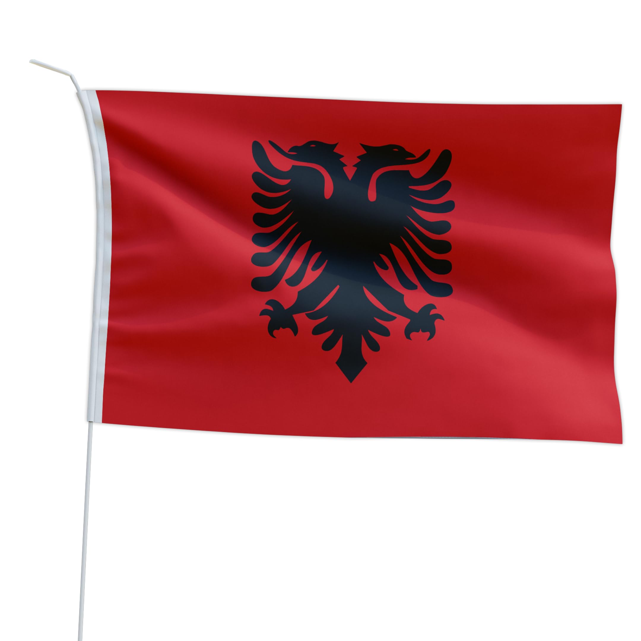 Marineo Guest Country Flag Boat Flag Guest Flag for Boat or Motorcycle – 20 x 30 cm, Albania