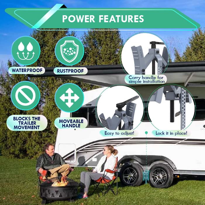 LATCH.IT RV Wheel Chocks 2Pack X Chocks Wheel Stabilizer for Travel