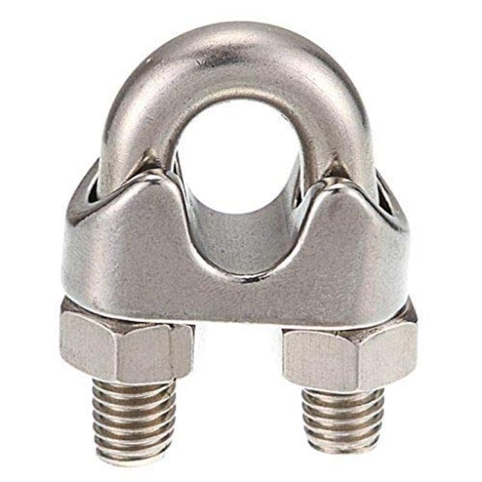 DIY Crafts Silver Stainless Steel U Bolt Type Wire Rope Clip Clamp