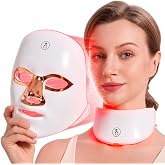 Red Light Therapy Mask for Face and Neck with 568 LEDs, Cordless &amp; NIR | 850nm Near Infrared &amp; Rechargeable LED Mask for Wrinkles at Home Skincare