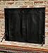 Plow & Hearth Magnetic Fireplace Cover | Made in The USA | Blanket Fireplace Draft Stopper | Stops Overnight Heat Loss | Energy Saver | Black | Medium 42-in Wide x 32-in high