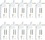 Neoteck 10 Pcs UPVC Window Handle 43mm Espag White Locking Double Glazing view 1