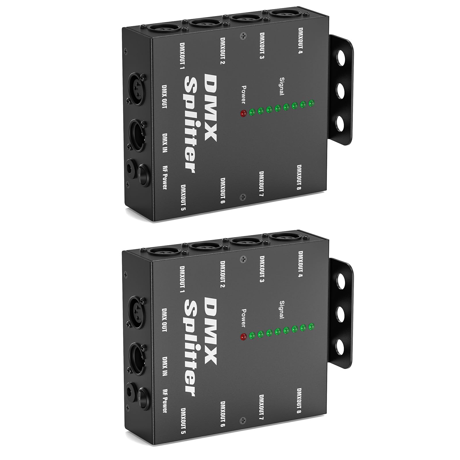 2PCS 8-Way Isolated DMX512 Splitter Amplifier