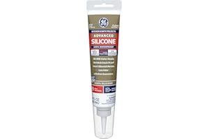 GE Sealants & Adhesives GE284 Advanced Silicone 2 Kitchen & Bath Sealant, 2.8oz, Clear, 2 Fl Oz
