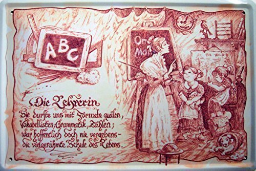 Diseño profesional profesora cartel de chapa 20 x 30 cm de Metal Tin Sign