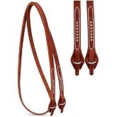 CHALLENGER Horse 8' x 5/8" Western Harness Leather Quick Change Barrel Contest Reins 6685
