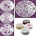 Affe 4PCS/set Fondant Cake Stencil Carved Printing Patterns Mold Happy Birthday Cake Mold Spray Cake