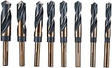 KATSU 8Pc 14-25mm HSS Reduced Shank Drill Bit Set 1/2" Shank Metal Wood view 2