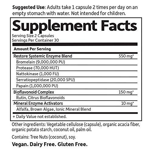 Garden of Life Systemic Enzymes FYI Restore for Muscle and Tissue