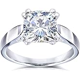 Kobelli Cushion-cut Moissanite Solitaire Engagement Ring 2 CTW 14k White Gold
