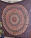 Hippie Tapestry, Hippy Mandala Bohemian Tapestries, Indian Dorm Decor, Psychedelic Tapestry Wall Hanging Ethnic Decorative Tapestry (Queen (84 X 85 inches Approx)(214 X 226 cms), Pastel Navy Blue)