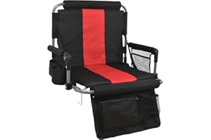 AOOXIMI Stadium Seats for Bleachers with Back Support, Bleacher Seats with Backs and Cushion Wide, Stadium Chairs with Cup Holders, Mesh Bags and Hide Hooks, for Basketball and Football Bench Seats