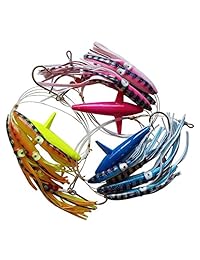 Krazywolf   Cadena de pesca para barco con diseño de pájaros y margaritas totalmente rígida, 3 unidades